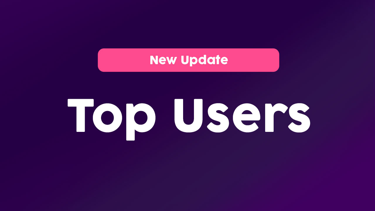 Find out Who Your TOP USERS Are with Our New Update!