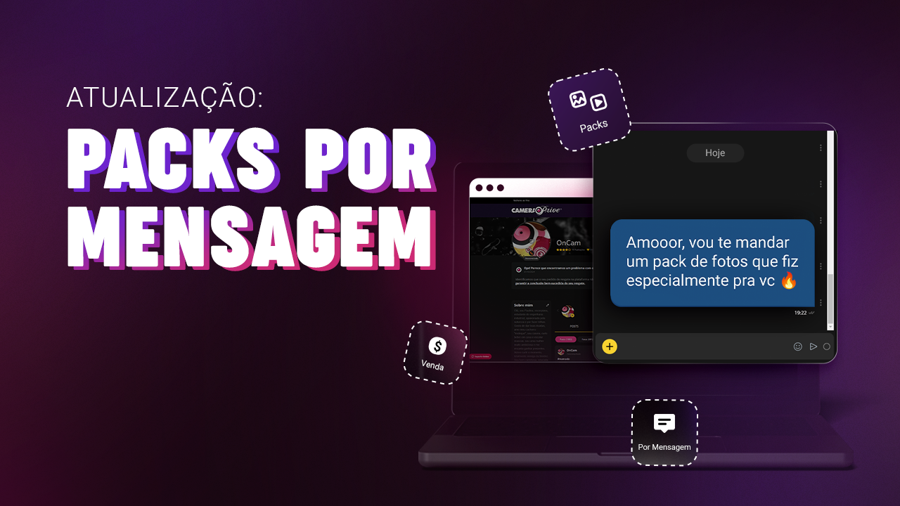 Chegou a venda de packs por mensagem pra dar um UP nos seus lucros!